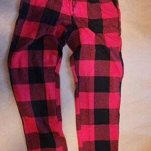 Old Navy Red and Black Checkered Pants